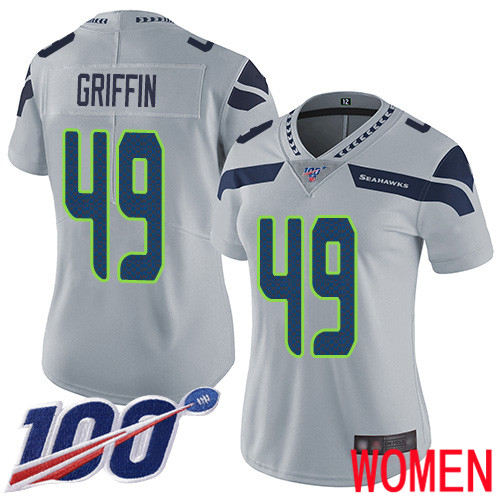 Seattle Seahawks Limited Grey Women Shaquem Griffin Alternate Jersey NFL Football 49 100th Season Vapor Untouchable